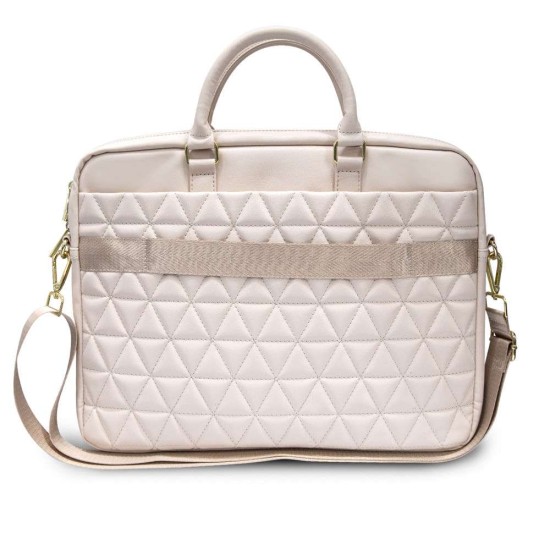 Geantă Laptop Guess Quilted 15 inch, Roz (Bakr, GUCB15QLPK) by www.silkase.ro