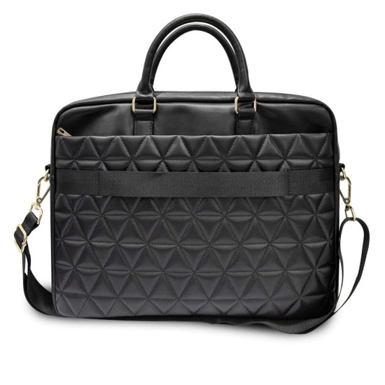 Geantă Laptop Guess Quilted 15 inch, Neagră (Bakr, GUCB15QLBK) by www.silkase.ro