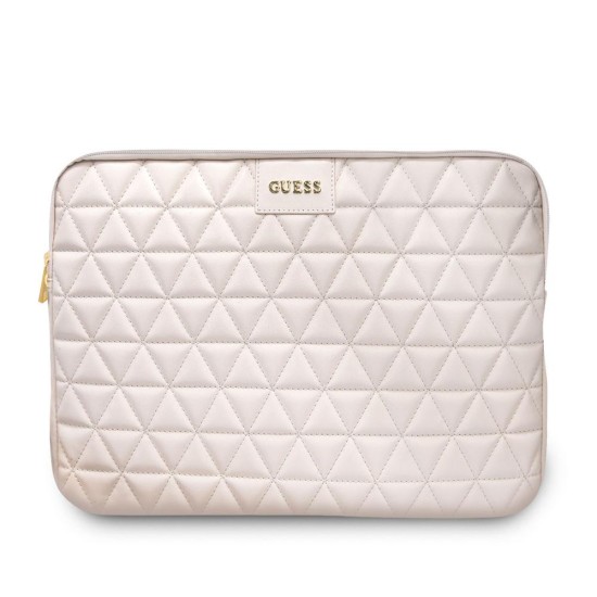 Husa Guess Quilted Sleeve pentru Notebook 13", Roz Husa Guess Quilted Sleeve pentru Notebook 13", Roz (Bakr, GUCS13QLPK) by www.silkase.ro