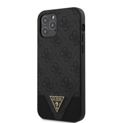 Husă de protecție Guess PU 4G Triangle pentru iPhone 12 / 12 Pro 6.1, Grey Husă de protecție Guess PU 4G Triangle pentru iPhone 12 / 12 Pro 6.1, Grey