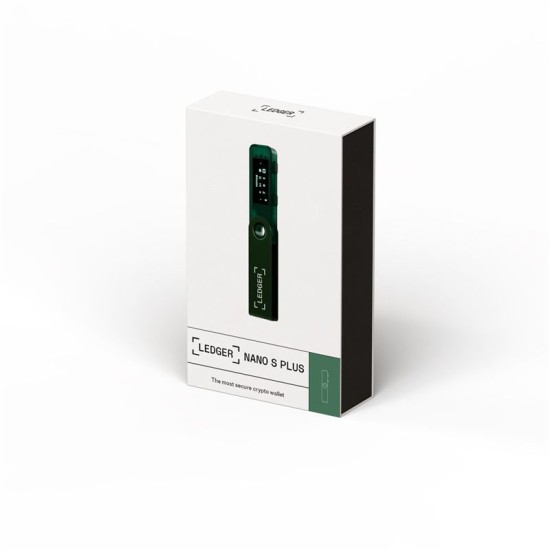 Portofel hardware crypto Ledger Nano S Plus, culoare Verde Smarald (Crypto Wallet, LEDGERSPLUSEG) by www.silkase.ro
