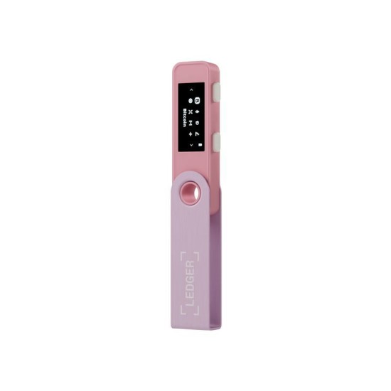 Portofel hardware crypto Ledger Nano S Plus, culoare Roz Pastel (Crypto Wallet, LEDGERSPLUSPP) by www.silkase.ro