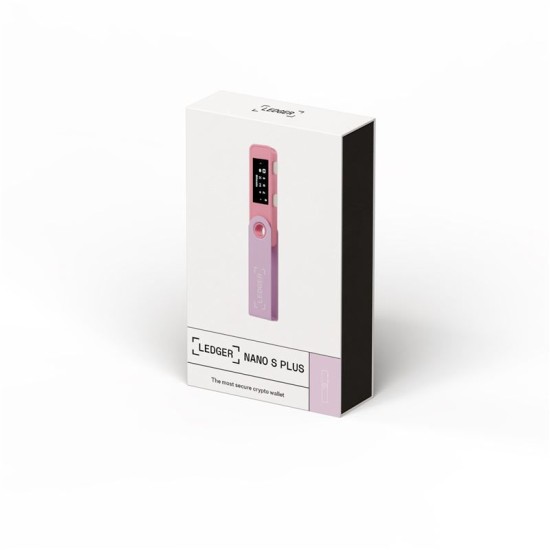 Portofel hardware crypto Ledger Nano S Plus, culoare Roz Pastel (Crypto Wallet, LEDGERSPLUSPP) by www.silkase.ro