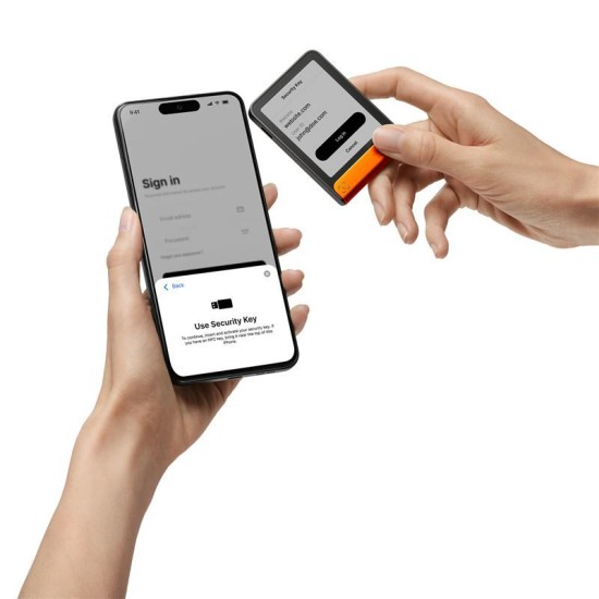 Portofel hardware crypto Ledger Flex Orange (portocaliu) cu cheie de recuperare (Crypto Wallet, LEDGERFLEX-ORANGE-RK) by www.silkase.ro