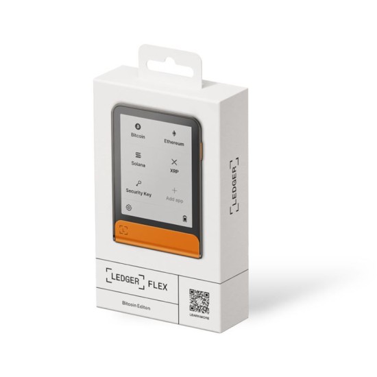 Portofel hardware crypto Ledger Flex Orange (portocaliu) cu cheie de recuperare (Crypto Wallet, LEDGERFLEX-ORANGE-RK) by www.silkase.ro