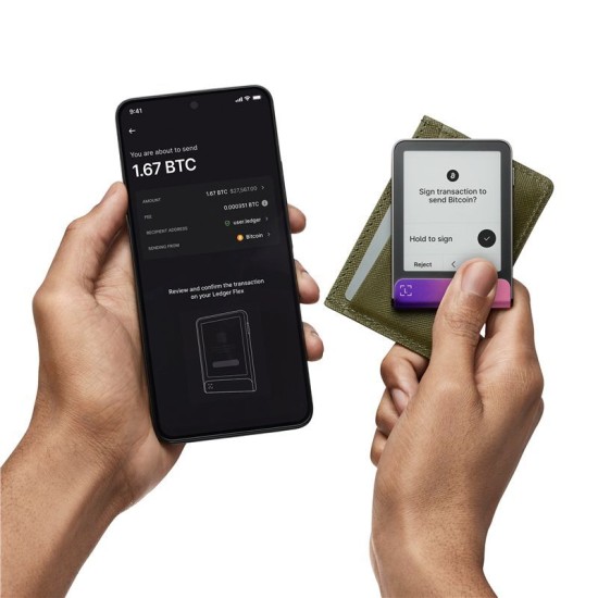 Portofel Hardware Ledger Flex Crimson Magenta, Crypto Wallet cu Recovery Key (Crypto Wallet, LEDGERFLEX-CMAGENTA-RK) by www.silkase.ro