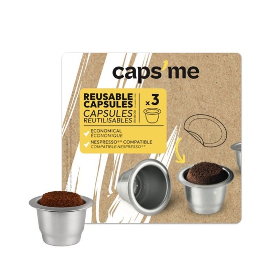 Set 3 Capsule Reutilizabile CAPSME Compatibile Nespresso Set 3 Capsule Reutilizabile CAPSME Compatibile Nespresso (Ingredi, CAPS-CAPSUL-0003-V2-ENFR) by www.silkase.ro
