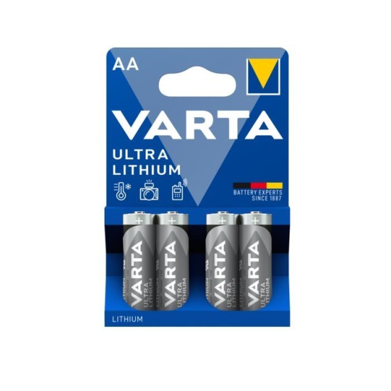 Baterii Varta Ultra Lithium AA, Set 4 bucăți Baterii Varta Ultra Lithium AA, Set 4 bucăți (Bakr, 6106301404) by www.silkase.ro