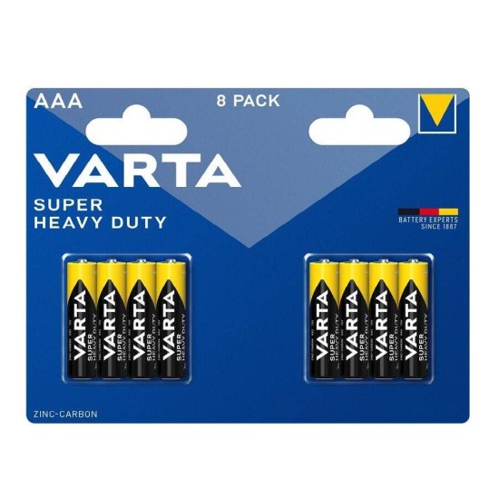 Set 8 Baterii Varta Super Heavy Duty AAA - Energie Fiabilă (Bakr, 02003101418) by www.silkase.ro
