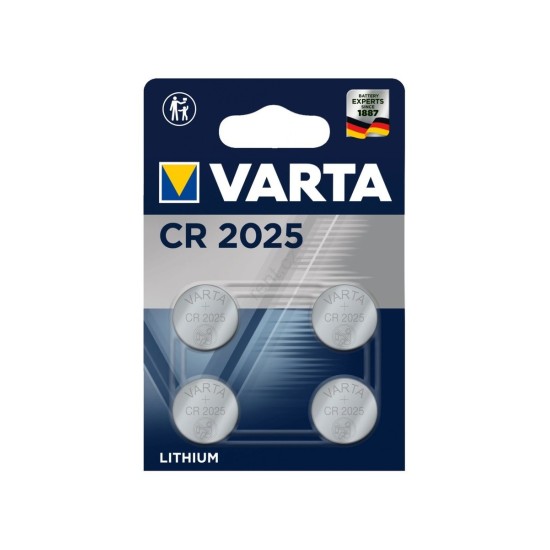 Set 4 Baterii Varta CR 2025, Litiu, 3V Set 4 Baterii Varta CR 2025, Litiu, 3V (Bakr, 6025101404) by www.silkase.ro
