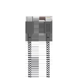 Cablu de date Native Union Night Cable (USB-C la Lightning), Zebra Cablu de date Native Union Night Cable (USB-C la Lightning), Zebra