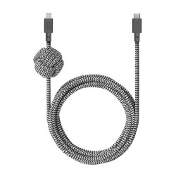 Cablu de date Native Union Night Cable (USB-C la Lightning), Zebra