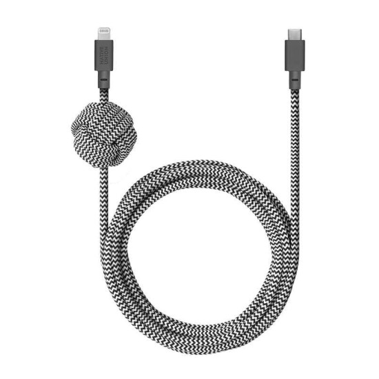Cablu de date Native Union Night Cable (USB-C la Lightning), Zebra Cablu de date Native Union Night Cable (USB-C la Lightning), Zebra (Cabluri Telefon, NCABLE-KV-CL-ZEB) by www.silkase.ro