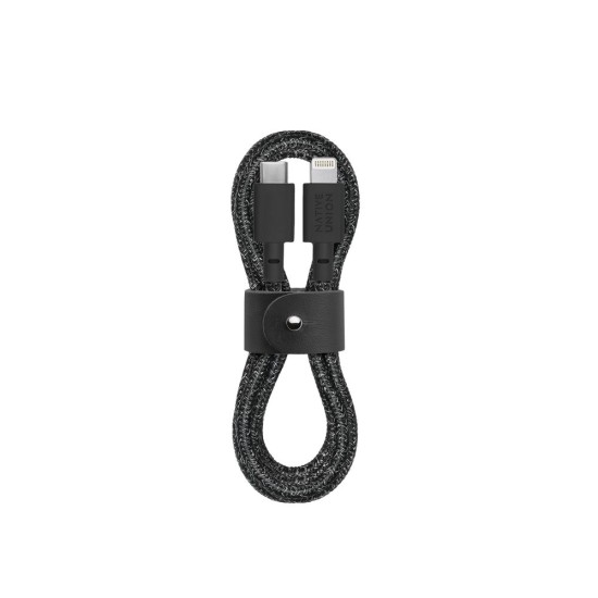 Cablu Native Union Belt USB-C la Lightning, 1.2m, Cosmo (iPhone 5/5S/SE, BELT-KV-CL-CS-BK-2) by www.silkase.ro