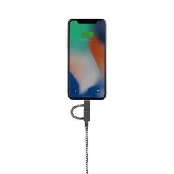 Cablu Universal 3-în-1 Native Union Belt Cable, USB-C/Lightning/Micro-USB, 2m, Zebra Cablu Universal 3-în-1 Native Union Belt Cable, USB-C/Lightning/Micro-USB, 2m, Zebra