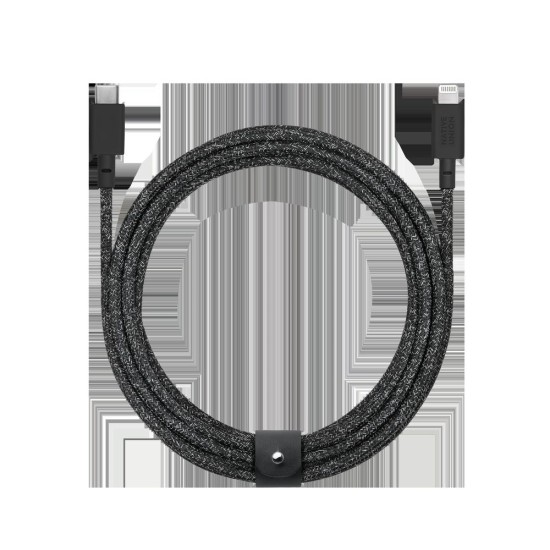 Cablu de Date Native Union Belt Cable XL, USB-C la Lightning, 3m, Cosmos (Cabluri Telefon, BELT-CL-CS-BK-3-NP) by www.silkase.ro