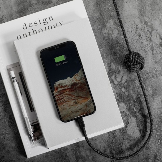 Cablu de Date Native Union Night Cable, USB-C la Lightning, 3m, Cosmos (Cabluri Telefon, NCABLE-CL-CS-BK-NP) by www.silkase.ro