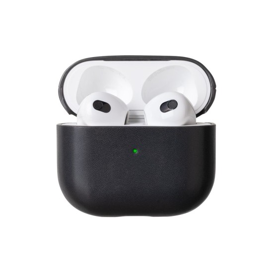 Husă Premium Native Union din Piele Naturală pentru AirPods 3, Negru (3, APCSE-LTHR-BLK-V2) by www.silkase.ro
