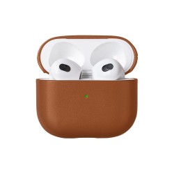 Husă din Piele Premium Native Union pentru AirPods 3, Maro