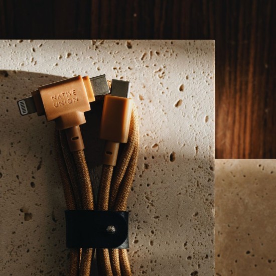 Cablu Native Union Belt Universal (USB-C la Lightning/USB-C) 1.5m, Kraft Cablu Native Union Belt Universal (USB-C la Lightning/USB-C) 1.5m, Kraft (Cabluri Telefon, BELT-CCL-KFT-NP) by www.silkase.ro