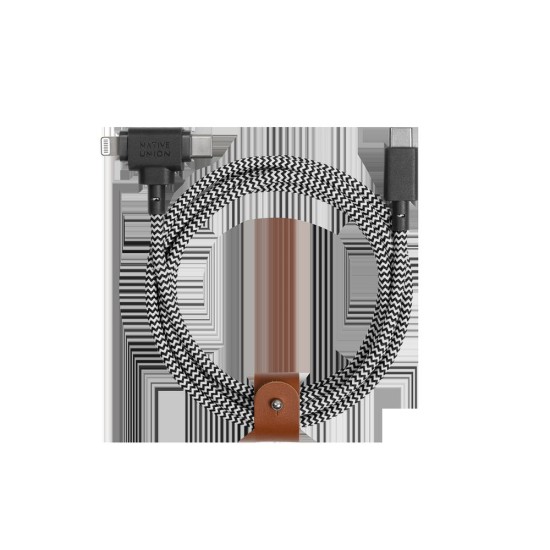 Cablu Native Union Belt Universal 2-în-1, USB-C la Lightning și USB-C, 1.5m, Design Zebra Cablu Native Union Belt Universal 2-în-1, USB-C la Lightning și USB-C, 1.5m, Design Zebra (Cabluri Telefon, BELT-CCL-ZEB-NP) by www.silkase.ro