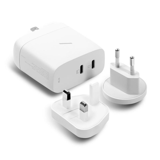 Incarcator retea Native Union GaN, 2x USB-C, 67W, Alb (Native Union, Incarcatoare) by www.silkase.ro Incarcator retea Native Union GaN, 2x USB-C, 67W, Alb (Incarcatoare, FAST-PD67-WHT-INT) by www.silkase.ro