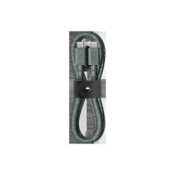 Cablu de Date Native Union Belt Cable (USB-C la USB-C), 1.2m, Slate Green