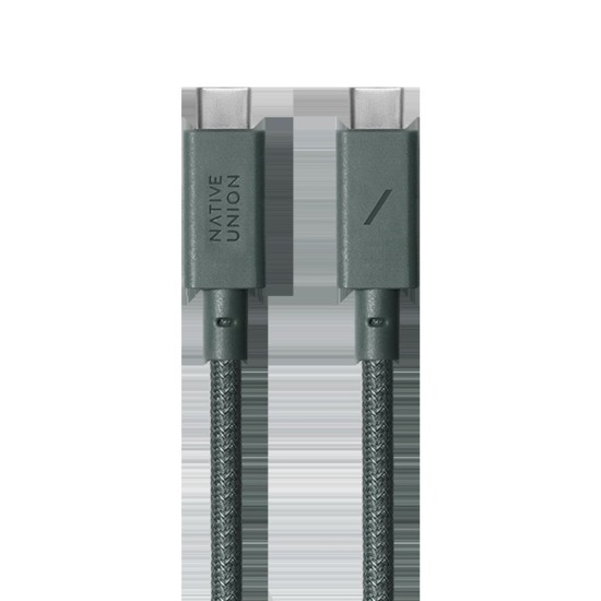 Cablu Native Union Anchor USB-C la USB-C, 3m, Verde (Cabluri Telefon, ACABLE-C-GRN-NP) by www.silkase.ro