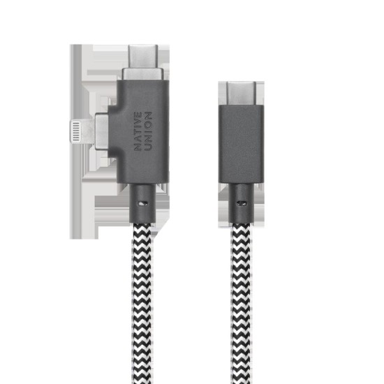 Cablu Native Union Belt Cable Duo Pro 2-în-1, USB-C la USB-C și Lightning, 2.4m, 240W, Zebra Cablu Native Union Belt Cable Duo Pro 2-în-1, USB-C la USB-C și Lightning, 2.4m, 240W, Zebra (Cabluri Telefon, BELT-PROCCL-ZEB-NP) by www.silkase.ro