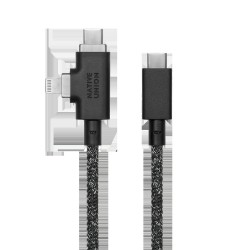 Cablu 2-în-1 Native Union Belt Cable Duo Pro, USB-C/Lightning, 240W, 2.4m, Cosmos