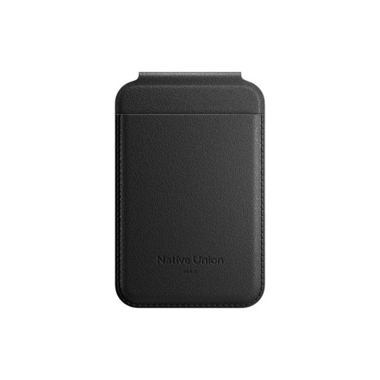 Portcard magnetic si suport Native Union Active Wallet Stand, negru (Baterii Externe, ACT-BLK-WAL) by www.silkase.ro