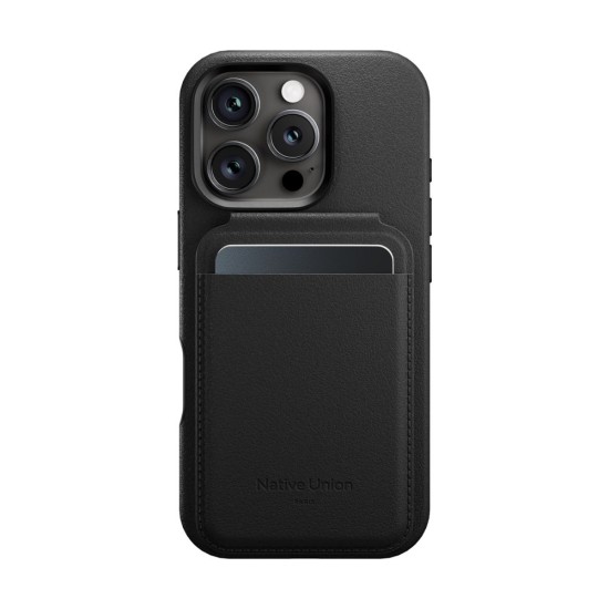 Portcard magnetic si suport Native Union Active Wallet Stand, negru (Baterii Externe, ACT-BLK-WAL) by www.silkase.ro
