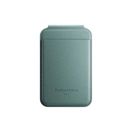 Portcard magnetic si suport Native Union Active Wallet Stand, verde ardezie (Suporturi Auto și Birou, ACT-GRN-WAL) by www.silkase.ro