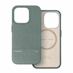 Husa de protectie pentru iPhone 16 Pro, Native Union, (Re)Classic, piele vegetala, verde ardezie, compatibila cu MagSafe