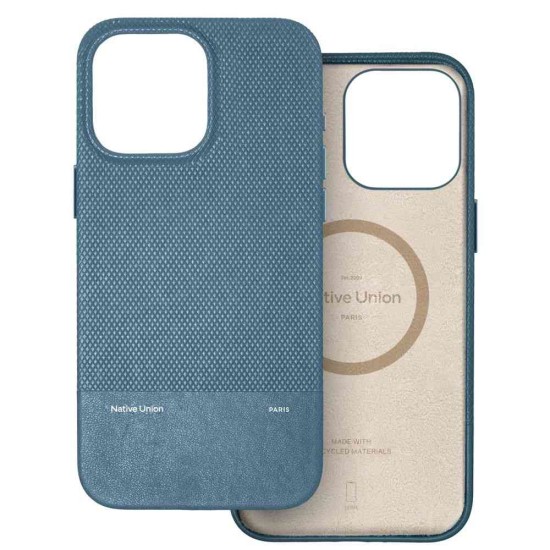 Husa de protectie pentru iPhone 16 Pro Max, Native Union, piele vegetala, compatibila cu MagSafe, navy (iPhone 16 Pro Max, RECLA-NAV-NP24PM) by www.silkase.ro