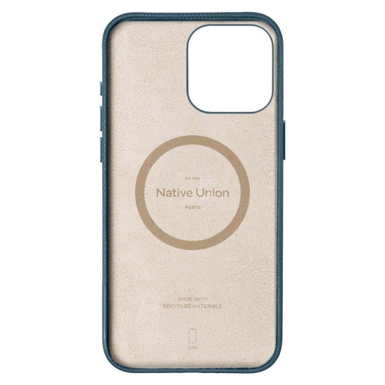 Husa de protectie pentru iPhone 16 Pro Max, Native Union, piele vegetala, compatibila cu MagSafe, navy (iPhone 16 Pro Max, RECLA-NAV-NP24PM) by www.silkase.ro
