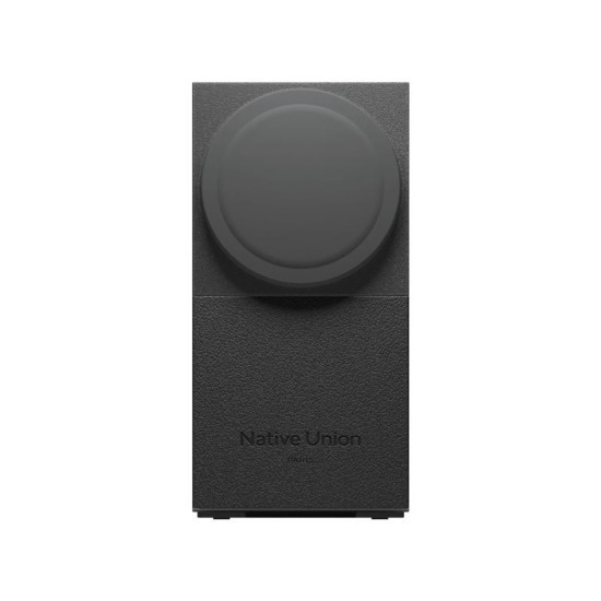 Statie de incarcare 2 in 1 Native Union Rise, Compatibila MagSafe, Putere 15W, Cablu USB-C 2m inclus, Negru (Incarcatoare, RS-2IN1-BLK) by www.silkase.ro