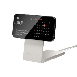 Statie de incarcare 2 in 1 Native Union Rise, Compatibila MagSafe, Putere 15W, Cablu USB-C 2m inclus, Gri
