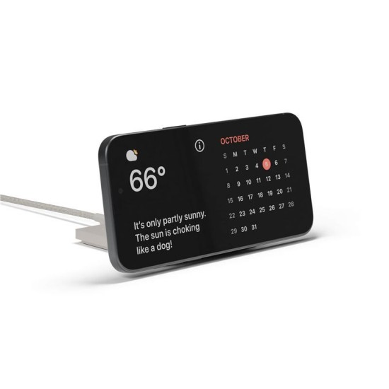 Incarcator Wireless Native Union Rise Solo Qi2, Compatibil MagSafe, Putere 15W, Cablu USB-C 2m inclus, Gri (Incarcatoare, RS-SL-SAN) by www.silkase.ro