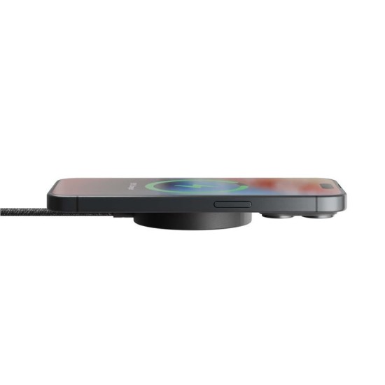 Incarcator Wireless Native Union Snapstand Qi2, Compatibil MagSafe, Putere 15W, Cablu USB-C integrat, Negru (Incarcatoare, SNST-QI2-BLK) by www.silkase.ro