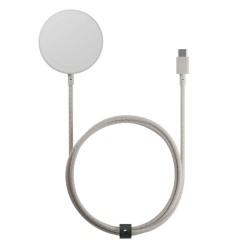 Incarcator Wireless Native Union Snapstand Qi2, Compatibil MagSafe, Putere 15W, Cablu USB-C integrat, Gri
