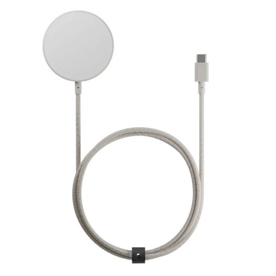 Incarcator Wireless Native Union Snapstand Qi2, Compatibil MagSafe, Putere 15W, Cablu USB-C integrat, Gri (Incarcatoare, SNST-QI2-SAN) by www.silkase.ro