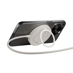 Incarcator Wireless Native Union Snapstand Qi2, Compatibil MagSafe, Putere 15W, Cablu USB-C integrat, Gri