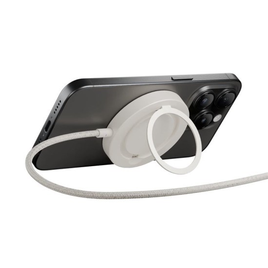 Incarcator Wireless Native Union Snapstand Qi2, Compatibil MagSafe, Putere 15W, Cablu USB-C integrat, Gri (Incarcatoare, SNST-QI2-SAN) by www.silkase.ro