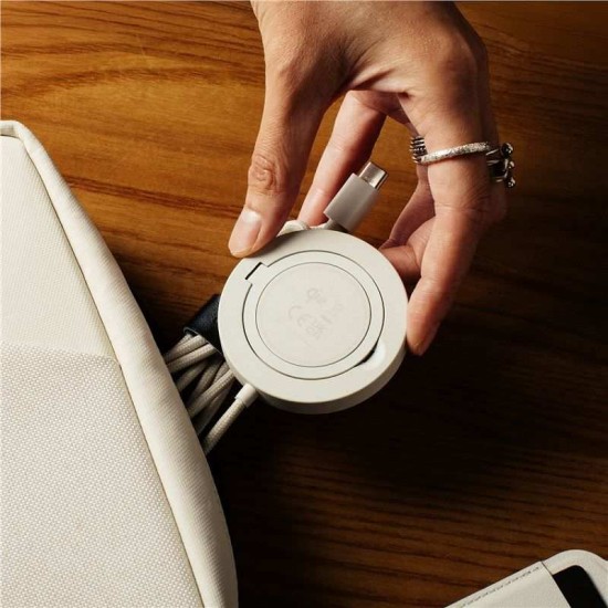 Incarcator Wireless Native Union Snapstand Qi2, Compatibil MagSafe, Putere 15W, Cablu USB-C integrat, Gri (Incarcatoare, SNST-QI2-SAN) by www.silkase.ro