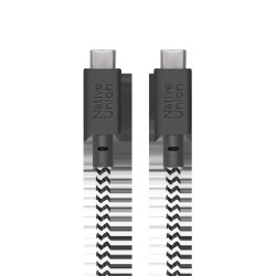 Cablu de Date Native Union Belt Cable XL, USB-C la USB-C, 3m, Zebra