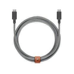 Cablu de Date Native Union Belt Cable XL, USB-C la USB-C, 3m, Zebra
