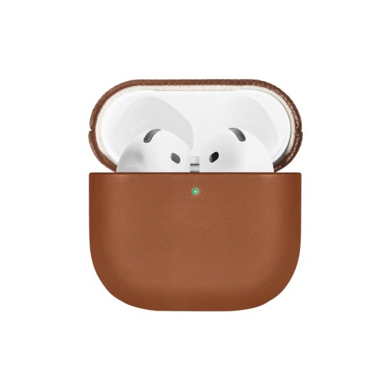 Husă Premium Native Union (RE)Classic, Tan – Compatibilă cu AirPods 4 (4, AP4ANC-LTHR-TAN) by www.silkase.ro