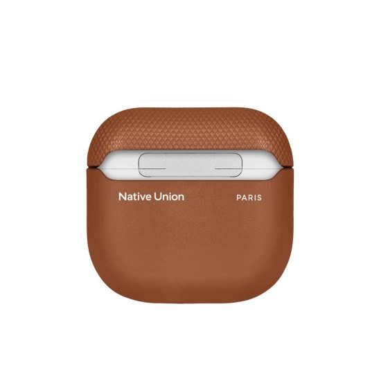 Husă Premium Native Union (RE)Classic, Tan – Compatibilă cu AirPods 4 (4, AP4ANC-LTHR-TAN) by www.silkase.ro