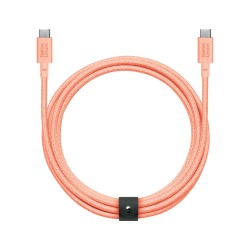 Cablu de Date Native Union Belt Cable XL, USB-C la USB-C, 3m, Apricot